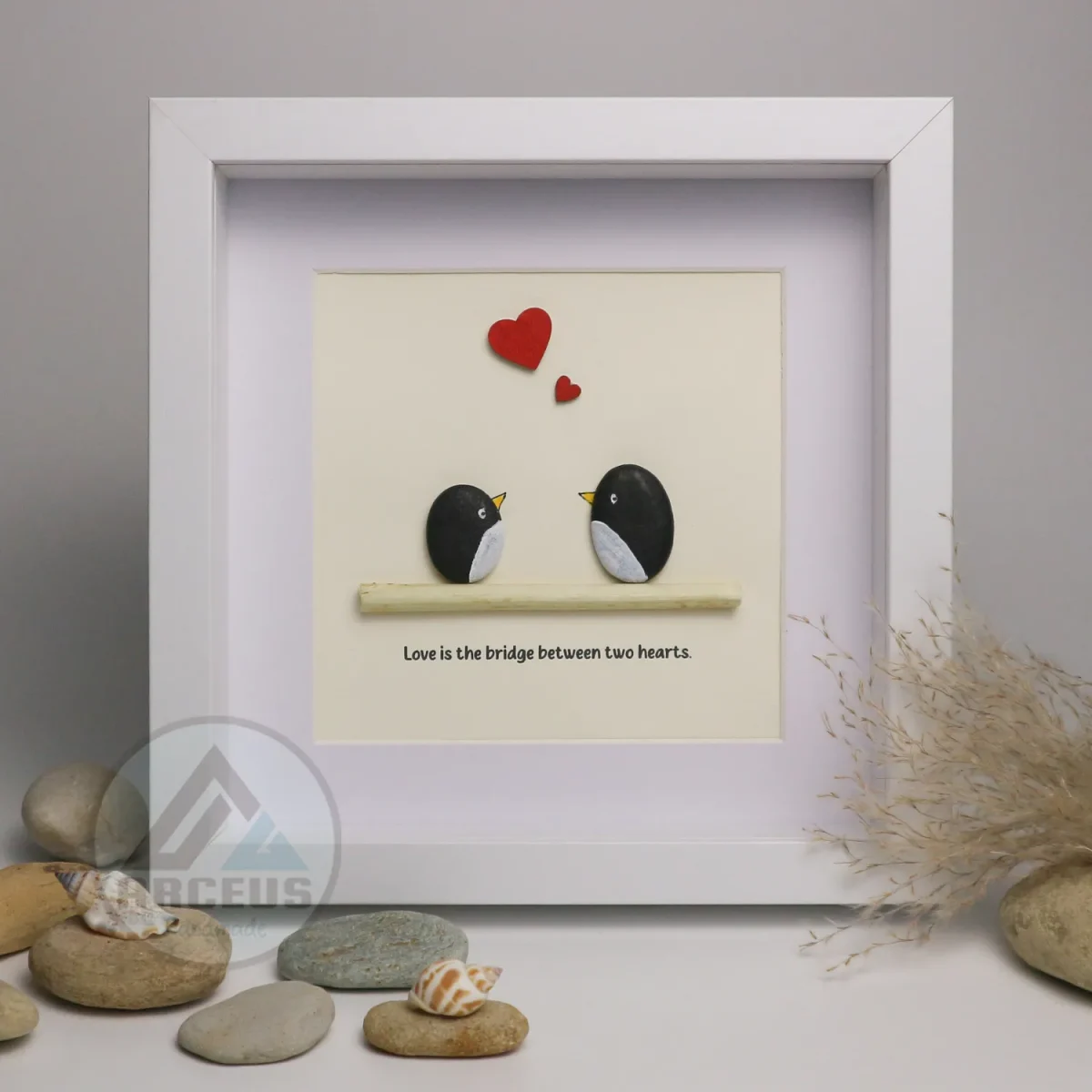 XNJPG AMZ00257-6 You Are My Penguin Gift, Penguin Love Pebble Art | Penguin Art For Boyfriend, Girlfriend, Husband, Wife Romantic Gift Unique - Image 1
