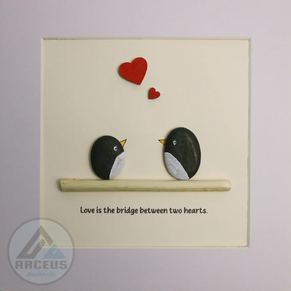 You Are My Penguin Gift, Penguin Love Pebble Art | Penguin Art For Boyfriend, Girlfriend, Husband, Wife Romantic Gift Unique - Image 2