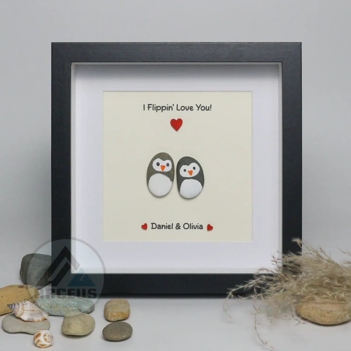 You Are My Penguin Gift, Penguin Love Pebble Art | Penguin Art For Boyfriend, Girlfriend, Husband, Wife Romantic Gift Unique - Image 6