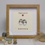 You Are My Penguin Gift, Penguin Love Pebble Art | Penguin Art For Boyfriend, Girlfriend, Husband, Wife Romantic Gift Unique - Image 5