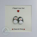 You Are My Penguin Gift, Penguin Love Pebble Art | Penguin Art For Boyfriend, Girlfriend, Husband, Wife Romantic Gift Unique - Image 2