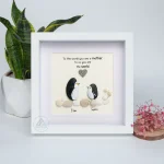 Personalized Penguin Mother's Day Gift, Mom Pebble Art, Gift For Mother Day, Mom Pebble Art, Pebble Art Gift For Mom From Daughter