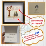 Personalized Couple Pebble Art, Wedding Gift for Couple, Anniversary Gift For Girlfriend / Wife / Husband, Pebble Painting, Pebble Art Gift - Image 3