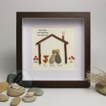 Personalized Family Pebble Art, Family With Pet Pebble Art, Gift for Family, Gift for Friends, New Home Gift Pebble Frame, Pebble Art Gift - Image 4