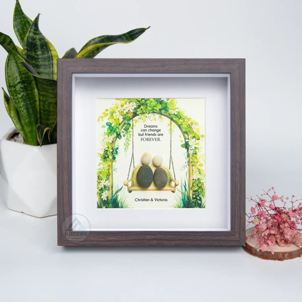 Personalized Best Friend Pebble Art, Birthday Gifts, Gifts For Best Friends, Friends Female, Best Friend Pebble Art, Pebble Art Gift - Image 4