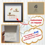 Be My Valentine Gift, Love Birds Pebble Gift, Valentine's Day Pebble Frame, Personalized Valentine's Day Gift, Handmade Pebble Artwork - Image 3