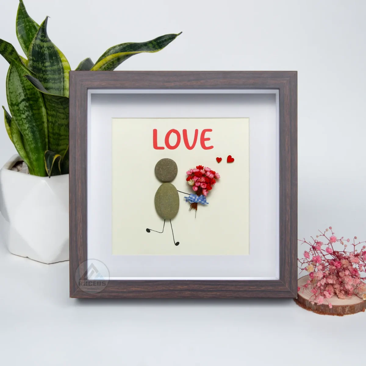 Personalized Gift For Her Pebble Art,Gift for Lovers, Anniversary Gift For Girlfriend / Wife, Valentine's Day Gifts, Pebble Painting, Pebble Art Gift - Image 4