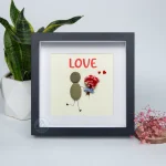 Personalized Gift For Her Pebble Art,Gift for Lovers, Anniversary Gift For Girlfriend / Wife, Valentine's Day Gifts, Pebble Painting, Pebble Art Gift - Image 2