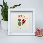 Personalized Gift For Her Pebble Art,Gift for Lovers, Anniversary Gift For Girlfriend / Wife, Valentine's Day Gifts, Pebble Painting, Pebble Art Gift
