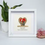 Personalized Couple Pebble Art, Wedding Gift for Couple, Anniversary Gift For Girlfriend / Wife / Husband, Pebble Painting, Pebble Art Gift