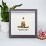 Personalized Couple Pebble Art, Wedding Gift for Couple, Anniversary Gift For Girlfriend / Wife / Husband, Pebble Painting, Pebble Art Gift - Image 4