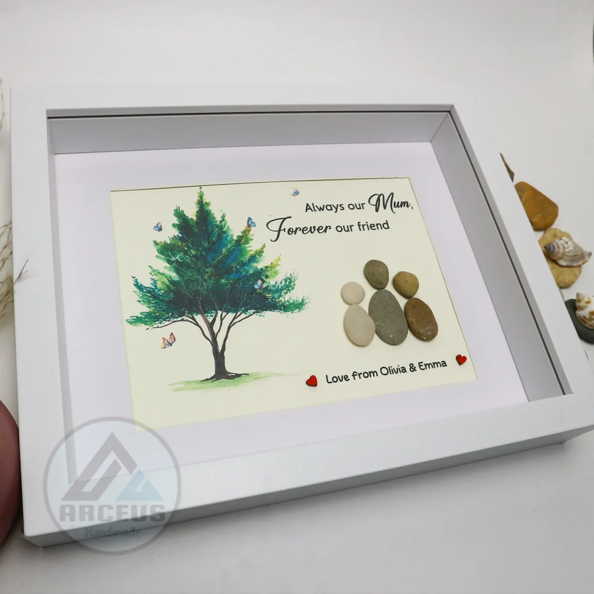 Personalized Gift For Mom, Mom Pebble Art, Gift For Mother Day, Mother's Day Gift, Mom Pebble Art, Pebble Art Gift For Mom From Daughter - Image 5