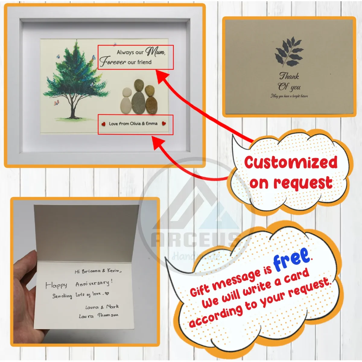 Personalized Gift For Mom, Mom Pebble Art, Gift For Mother Day, Mother's Day Gift, Mom Pebble Art, Pebble Art Gift For Mom From Daughter - Image 3