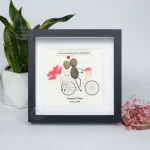 Personalized Couple Pebble Art, Wedding Gift for Couple, Anniversary Gift For Girlfriend / Wife / Husband, Pebble Painting, Pebble Art Gift - Image 2