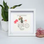 Personalized Couple Pebble Art, Wedding Gift for Couple, Anniversary Gift For Girlfriend / Wife / Husband, Pebble Painting, Pebble Art Gift