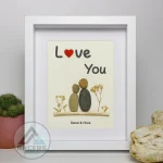 Personalized Couple Pebble Art, Wedding Gift for Couple, Anniversary Gift For Girlfriend / Wife / Husband, Pebble Painting, Pebble Art Gift