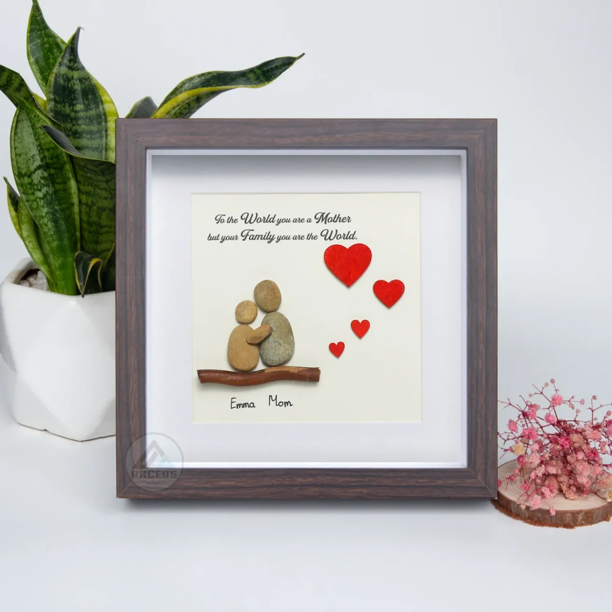 Personalized Gift For Mom, Mom Pebble Art, Gift For Mother Day, Mother's Day Gift, Mom Pebble Art, Pebble Art Gift For Mom From Daughter - Image 5