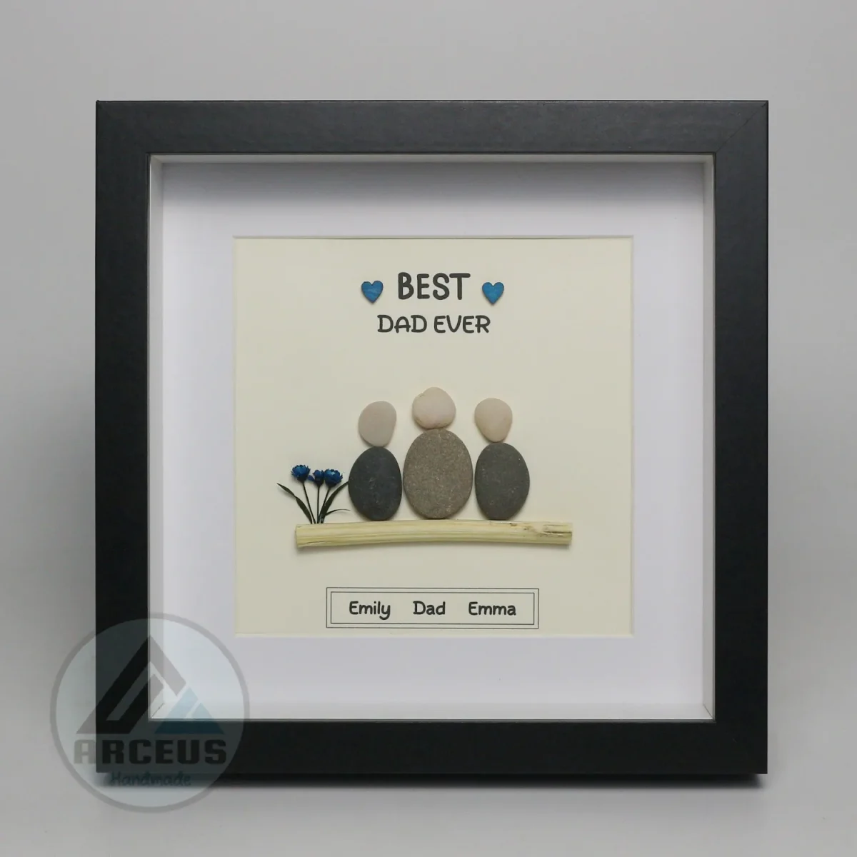Personalized Father's Day Pebble Art, Unique Birthday Gift for Dad, Dad's Birthday Gift, Pebble Art for Dad, Father's Day Pebble Artwork - Image 7