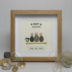 Personalized Father's Day Pebble Art, Unique Birthday Gift for Dad, Dad's Birthday Gift, Pebble Art for Dad, Father's Day Pebble Artwork - Image 2