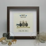 Personalized Father's Day Pebble Art, Unique Birthday Gift for Dad, Dad's Birthday Gift, Pebble Art for Dad, Father's Day Pebble Artwork - Image 5
