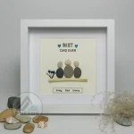 Personalized Father's Day Pebble Art, Unique Birthday Gift for Dad, Dad's Birthday Gift, Pebble Art for Dad, Father's Day Pebble Artwork
