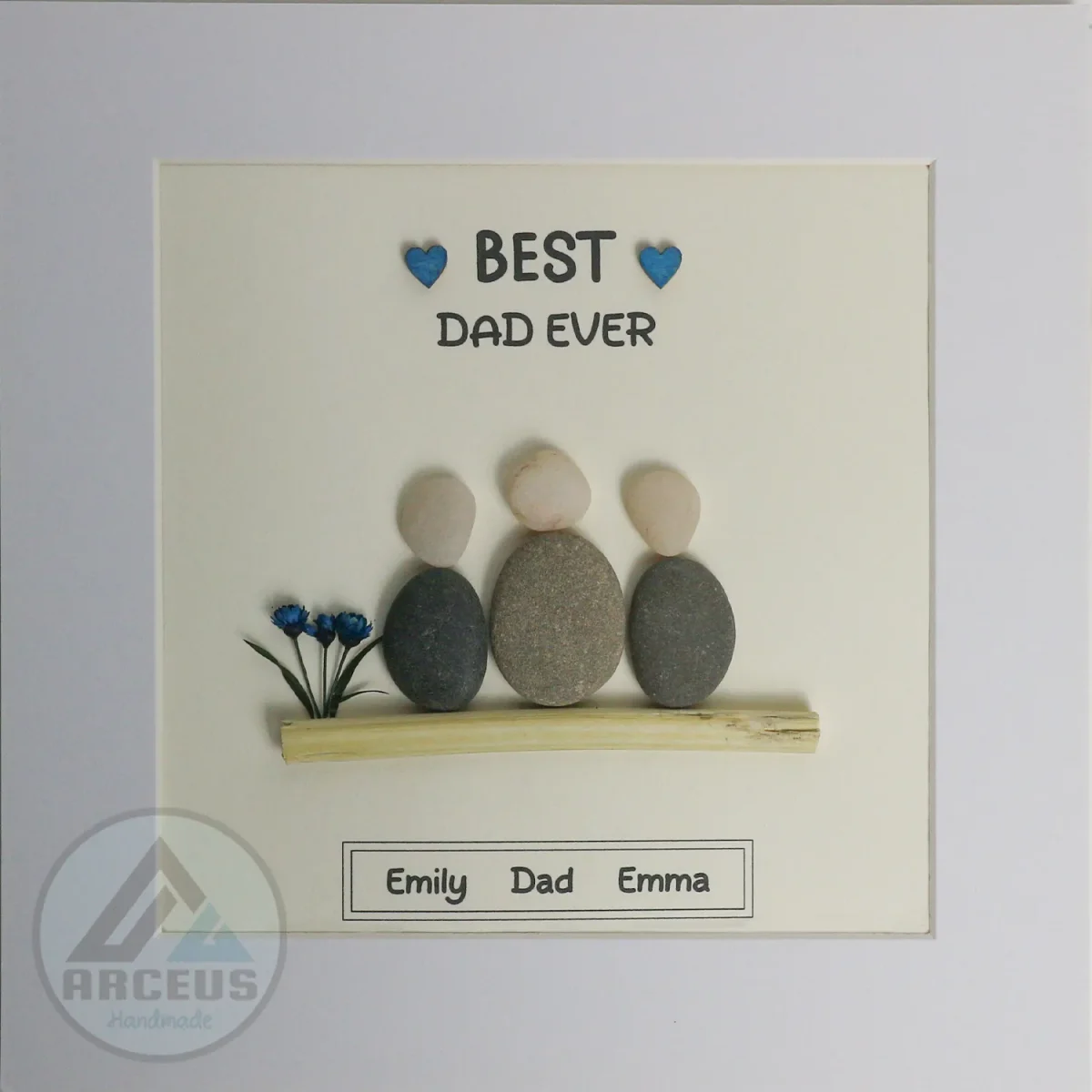 Personalized Father's Day Pebble Art, Unique Birthday Gift for Dad, Dad's Birthday Gift, Pebble Art for Dad, Father's Day Pebble Artwork - Image 6