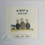 Personalized Father's Day Pebble Art, Unique Birthday Gift for Dad, Dad's Birthday Gift, Pebble Art for Dad, Father's Day Pebble Artwork - Image 6