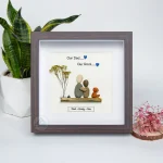 Personalized Father's Day Pebble Art, Unique Birthday Gift for Dad, Dad's Birthday Gift, Pebble Art for Dad, Father's Day Pebble Artwork - Image 5