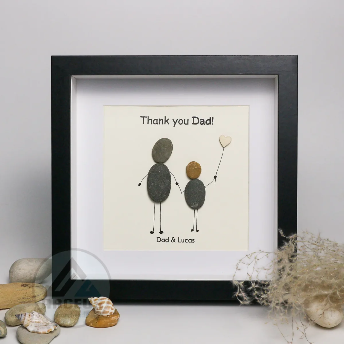 Personalized Father's Day Pebble Art, Unique Birthday Gift for Dad, Dad's Birthday Gift, Pebble Art for Dad, Father's Day Pebble Artwork - Image 6
