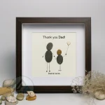 Personalized Father's Day Pebble Art, Unique Birthday Gift for Dad, Dad's Birthday Gift, Pebble Art for Dad, Father's Day Pebble Artwork - Image 5
