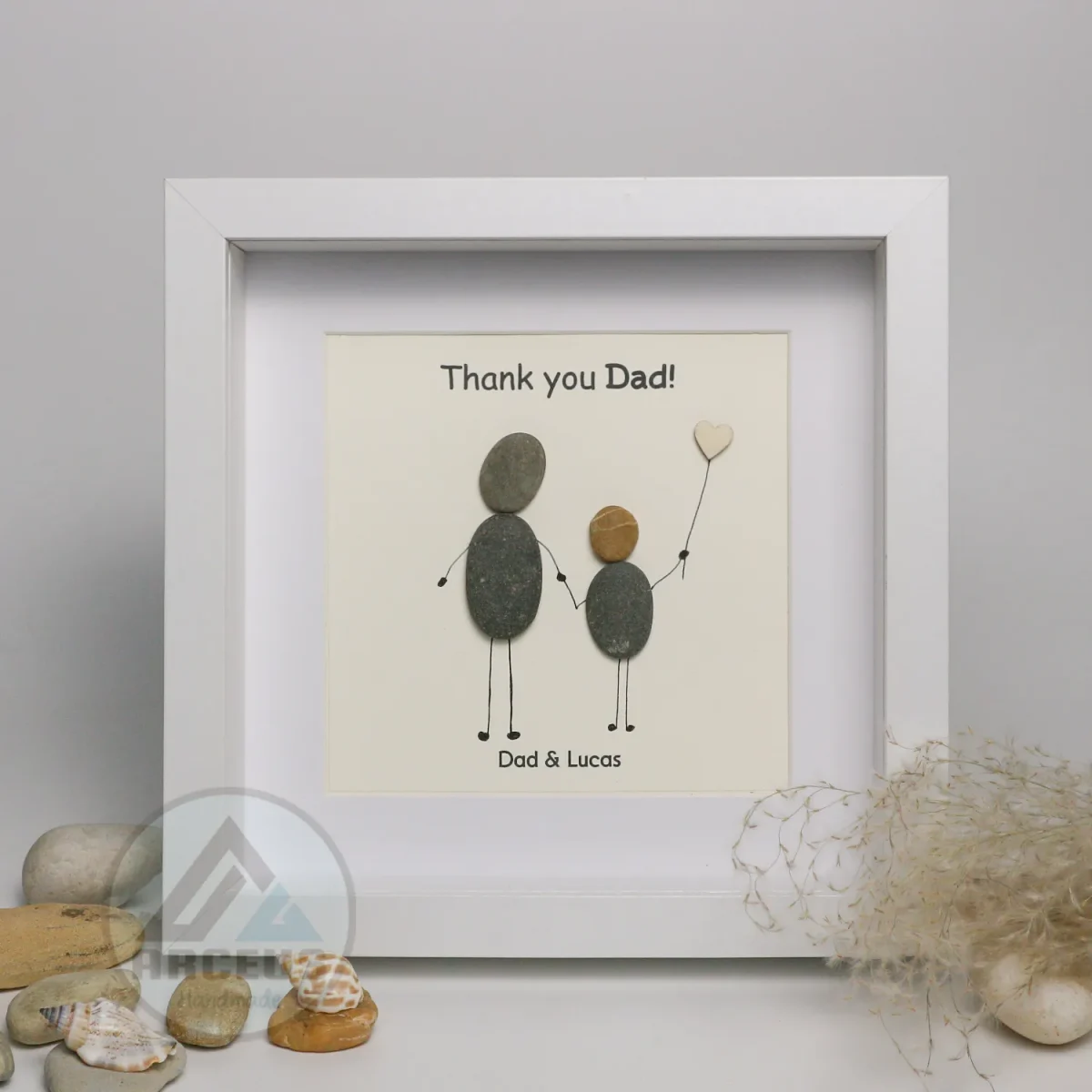 Personalized Father's Day Pebble Art, Unique Birthday Gift for Dad, Dad's Birthday Gift, Pebble Art for Dad, Father's Day Pebble Artwork - Image 7
