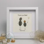 Personalized Father's Day Pebble Art, Unique Birthday Gift for Dad, Dad's Birthday Gift, Pebble Art for Dad, Father's Day Pebble Artwork - Image 7
