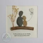 Personalized Father's Day Pebble Art, Unique Birthday Gift for Dad, Dad's Birthday Gift, Pebble Art for Dad, Father's Day Pebble Artwork - Image 8