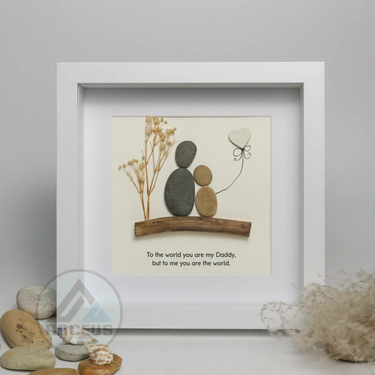Personalized Father's Day Pebble Art, Unique Birthday Gift for Dad, Dad's Birthday Gift, Pebble Art for Dad, Father's Day Pebble Artwork - Image 5