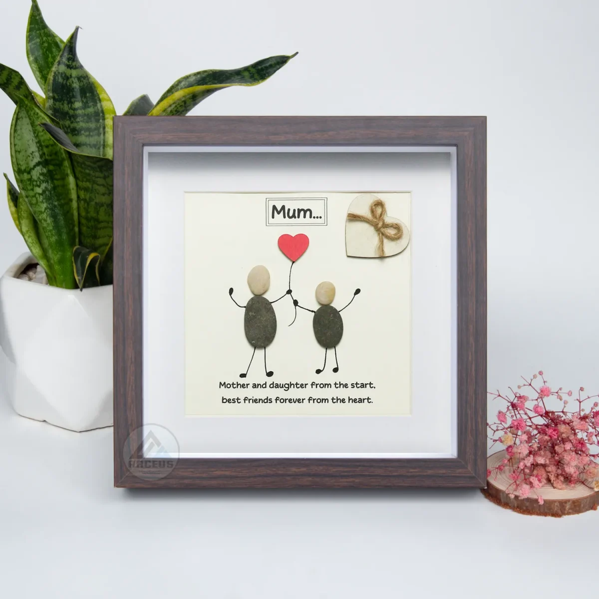 Personalized Gift For Mom, Mom Pebble Art, Gift For Mother Day, Mother's Day Gift, Mom Pebble Art, Pebble Art Gift For Mom From Daughter - Image 6