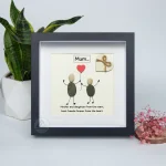 Personalized Gift For Mom, Mom Pebble Art, Gift For Mother Day, Mother's Day Gift, Mom Pebble Art, Pebble Art Gift For Mom From Daughter - Image 5