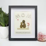 Personalized Gift For Mom, Mom Pebble Art, Gift For Mother Day, Mother's Day Gift, Mom Pebble Art, Pebble Art Gift For Mom From Daughter - Image 6