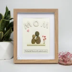 Personalized Gift For Mom, Mom Pebble Art, Gift For Mother Day, Mother's Day Gift, Mom Pebble Art, Pebble Art Gift For Mom From Daughter