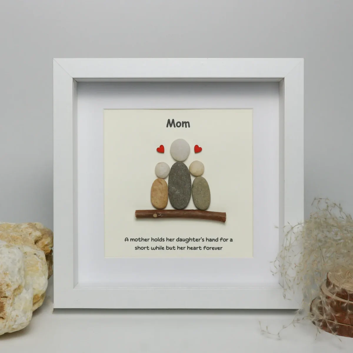 Personalized Gift For Mom, Mom Pebble Art, Gift For Mother Day, Mother's Day Gift, Mom Pebble Art, Pebble Art Gift For Mom From Daughter - Image 6