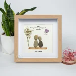 Personalized Gift For Mom, Mom Pebble Art, Gift For Mother Day, Mother's Day Gift, Mom Pebble Art, Pebble Art Gift For Mom From Daughter - Image 2