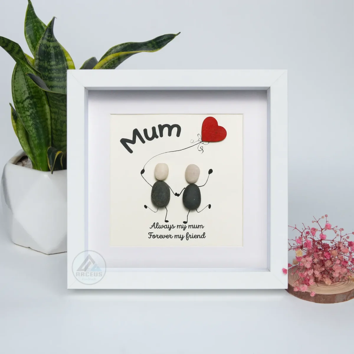 Personalized Gift For Mom, Mom Pebble Art, Gift For Mother Day, Mother's Day Gift, Mom Pebble Art, Pebble Art Gift For Mom From Daughter - Image 5