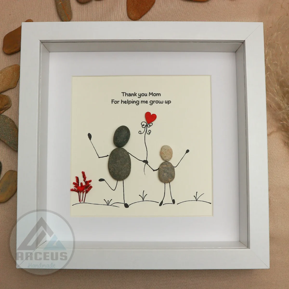 Personalized Gift For Mom, Mom Pebble Art, Gift For Mother Day, Mother's Day Gift, Mom Pebble Art, Pebble Art Gift For Mom From Daughter - Image 6