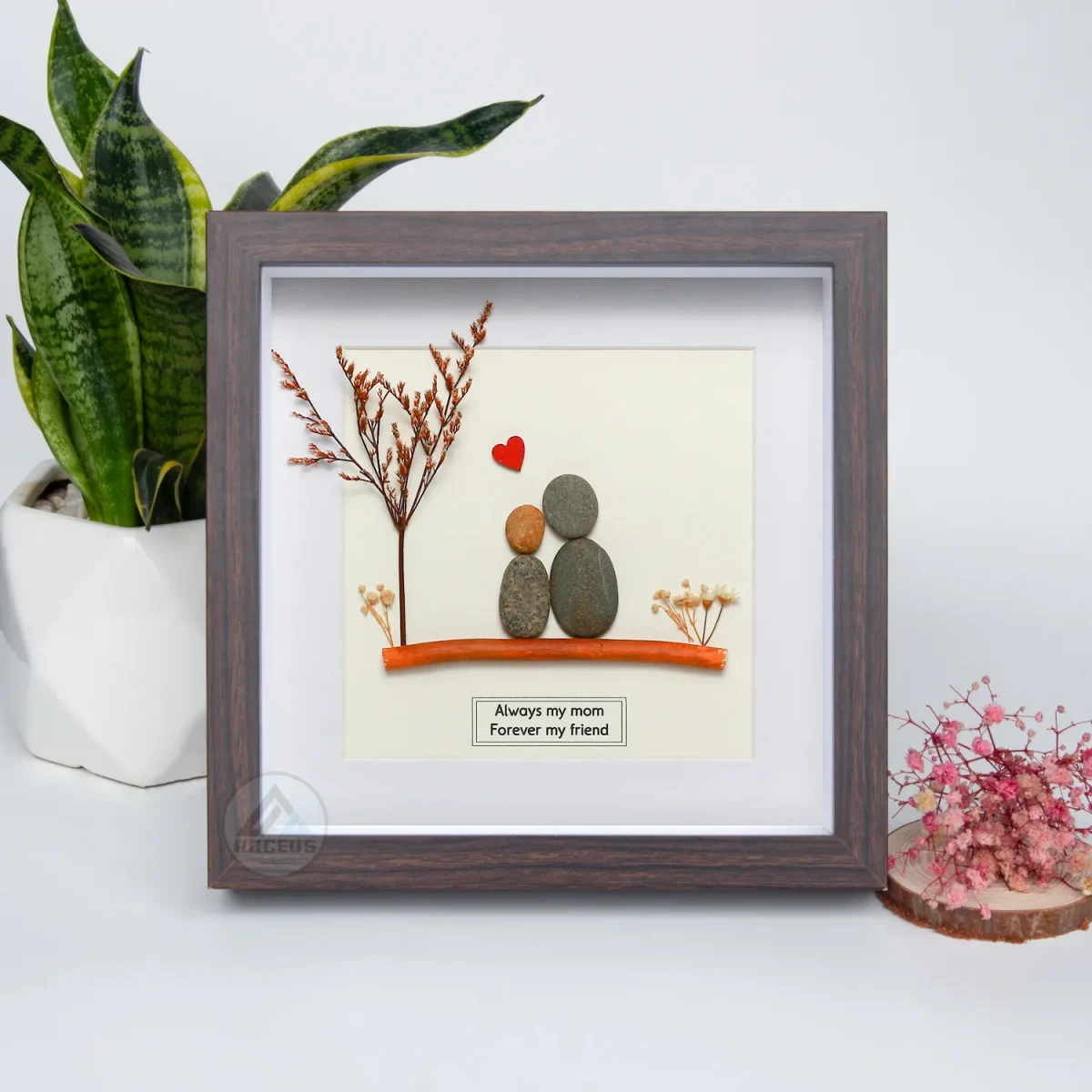 Personalized Gift For Mom, Mom Pebble Art, Gift For Mother Day, Mother's Day Gift, Mom Pebble Art, Pebble Art Gift For Mom From Daughter - Image 6