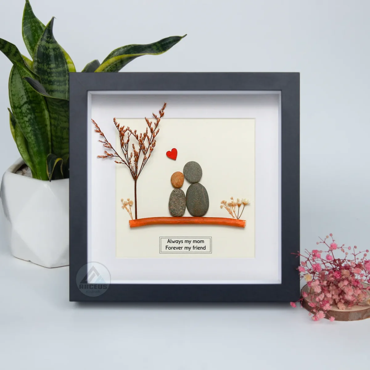 Personalized Gift For Mom, Mom Pebble Art, Gift For Mother Day, Mother's Day Gift, Mom Pebble Art, Pebble Art Gift For Mom From Daughter - Image 5