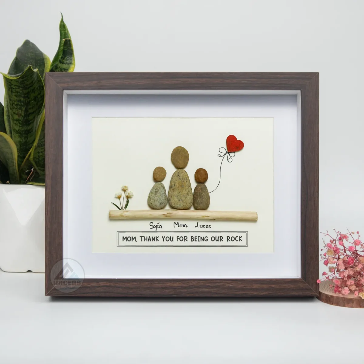 Personalized Gift For Mom, Mom Pebble Art, Gift For Mother Day, Mother's Day Gift, Mom Pebble Art, Pebble Art Gift For Mom From Daughter - Image 7