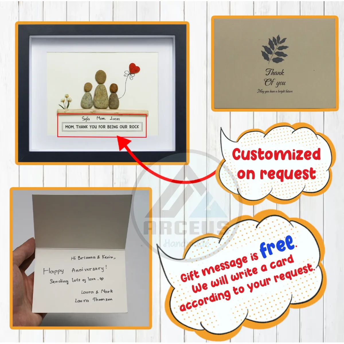 Personalized Gift For Mom, Mom Pebble Art, Gift For Mother Day, Mother's Day Gift, Mom Pebble Art, Pebble Art Gift For Mom From Daughter - Image 3