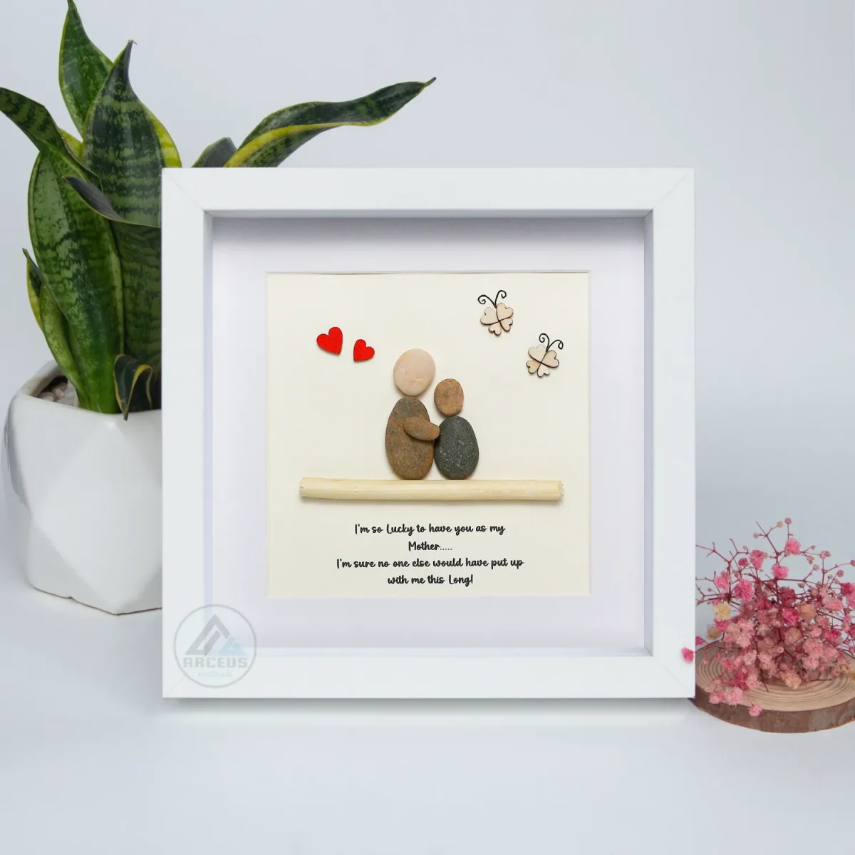 Personalized Gift For Mom, Mom Pebble Art, Gift For Mother Day, Mother's Day Gift, Mom Pebble Art, Pebble Art Gift For Mom From Daughter - Image 6