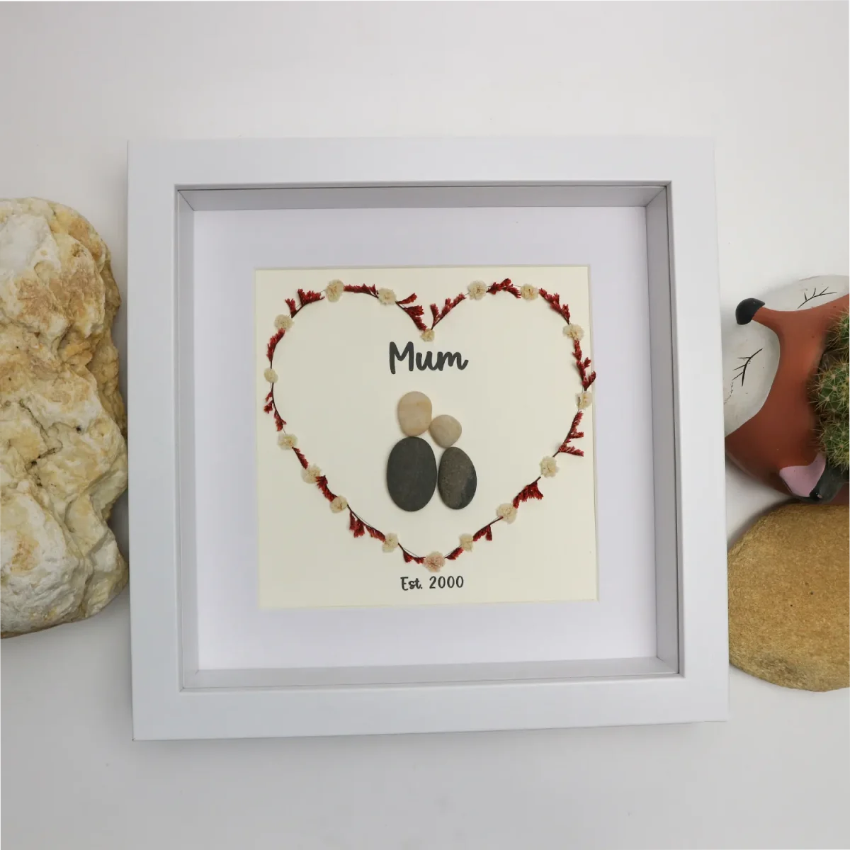 Personalized Gift For Mom, Mom Pebble Art, Gift For Mother Day, Mother's Day Gift, Mom Pebble Art, Pebble Art Gift For Mom From Daughter - Image 5