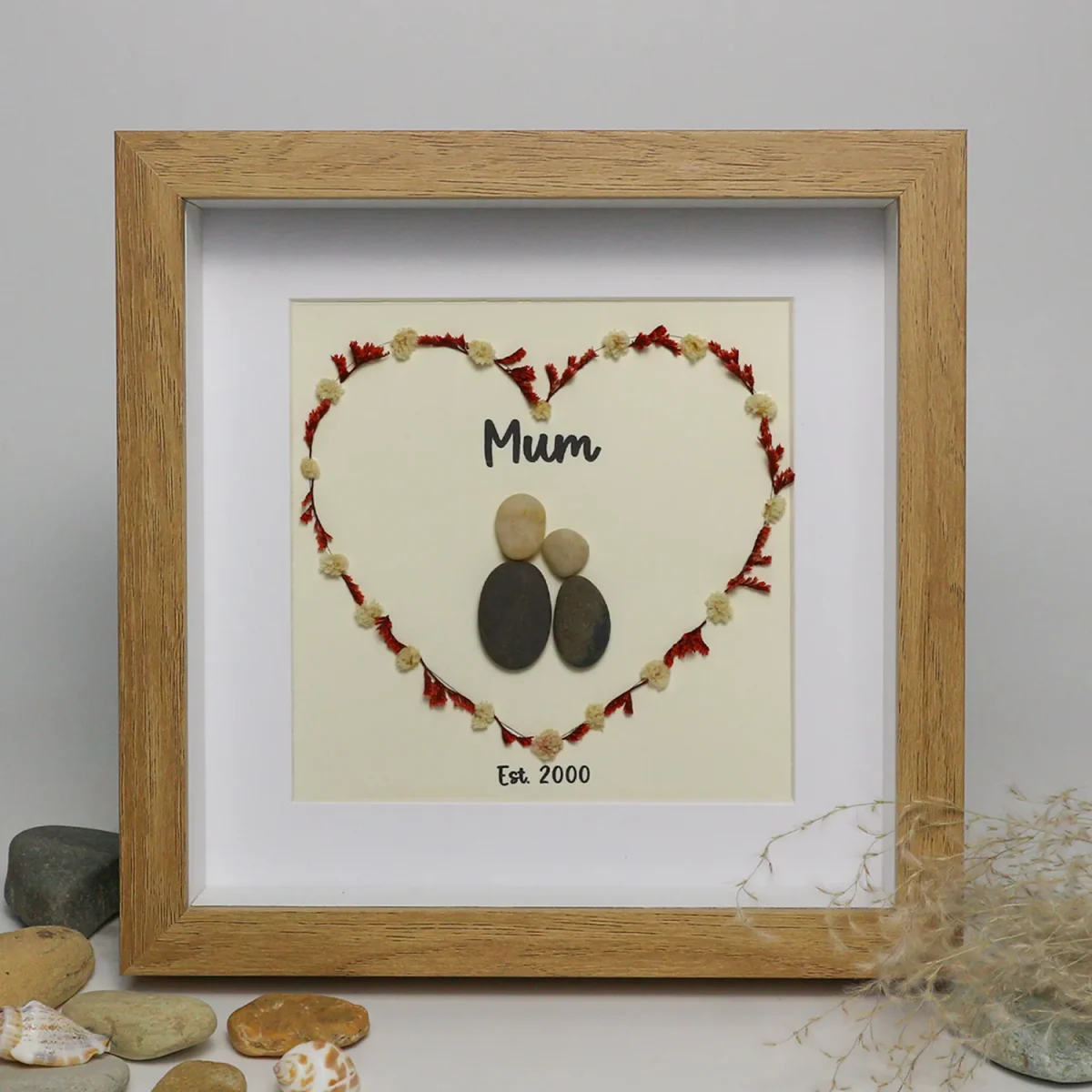 XNJPG AMZ00316 (8) Personalized Gift For Mom, Mom Pebble Art, Gift For Mother Day, Mother's Day Gift, Mom Pebble Art, Pebble Art Gift For Mom From Daughter - Image 1