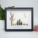 Personalized Family With Pets Pebble Art, Pebble Art Gift, Family With Dog Pebble Art, Family With Cat Pebble Art, Gift for Family - Image 6